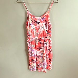 Orange flowered dress from garage